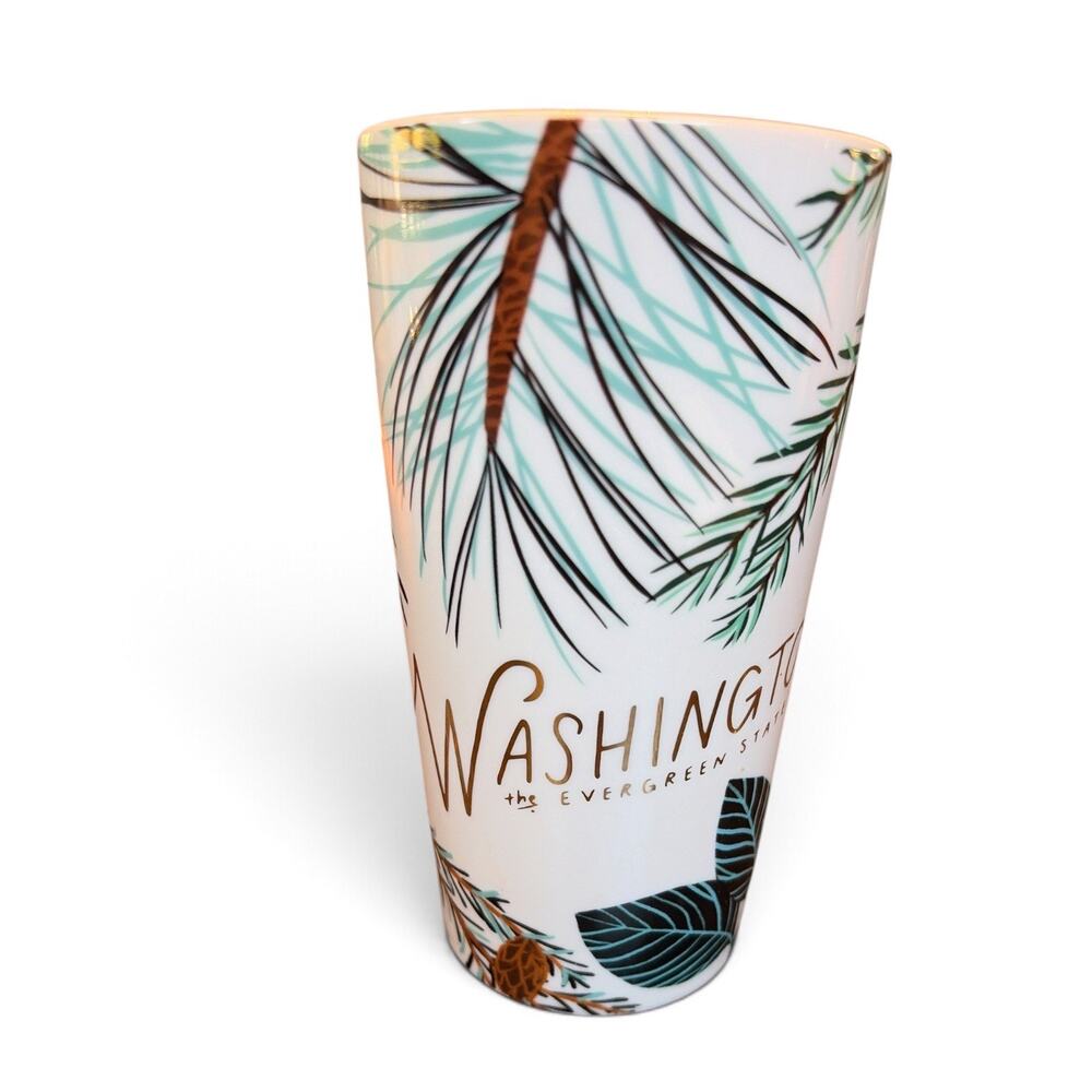 Starbucks Washington Evergreen State Ceramic Travel Tumbler Mug 12 oz